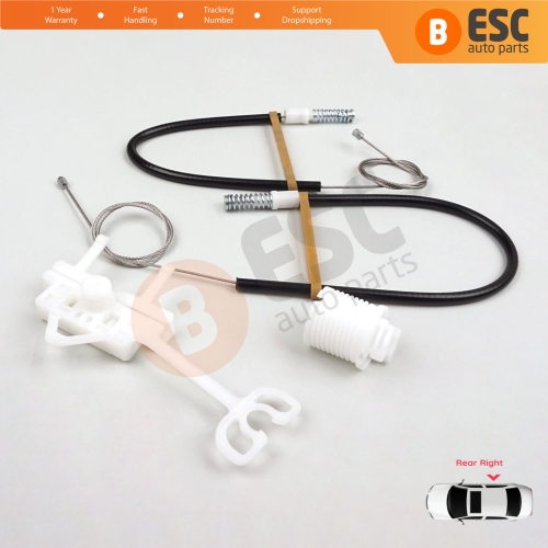 Manual Window Regulator Repair Kit Rear Right for Fiat Abarth Punto Grande Evo MK3 199 2005-2024 51723323