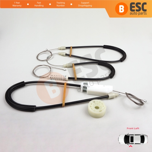 Window Regulator Repair Kit Left for Mercedes SL Class R230 2001-2012 2-Door Convertible Roadster A2307200346