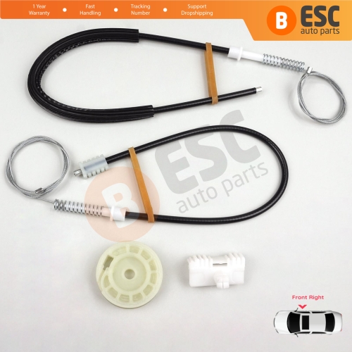 Window Regulator Repair Kit Front Right for Peugeot 106 MK1 MK2 1A 1C 1S 1991-2005 5-Door 9222G9