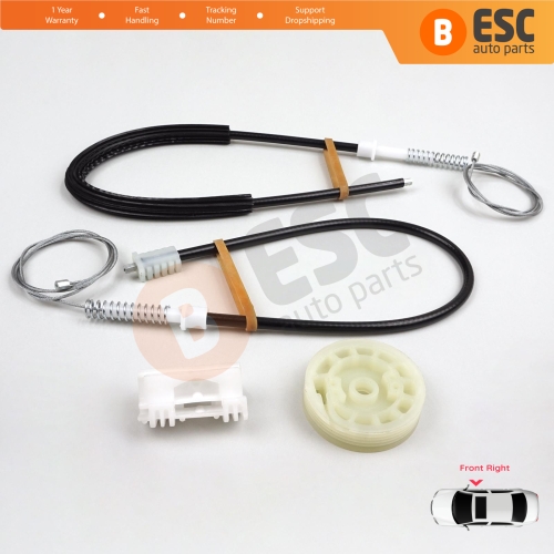 Window Regulator Repair Kit Front Right for Peugeot 106 MK1 MK2 1A 1C 1S 1991-2005 5-Door 9222G9