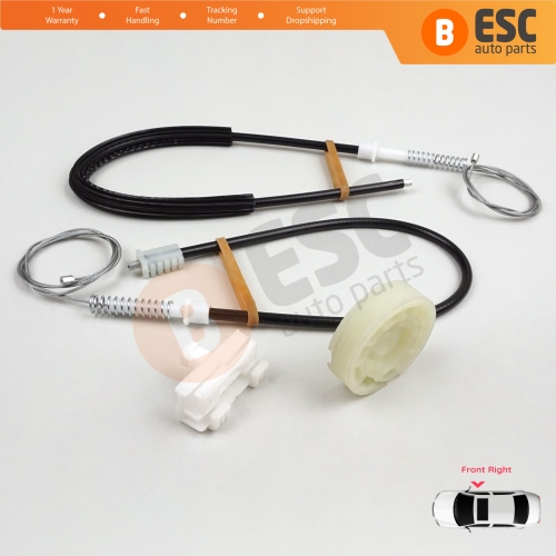 Window Regulator Repair Kit Front Right for Peugeot 106 MK1 MK2 1A 1C 1S 1991-2005 5-Door 9222G9