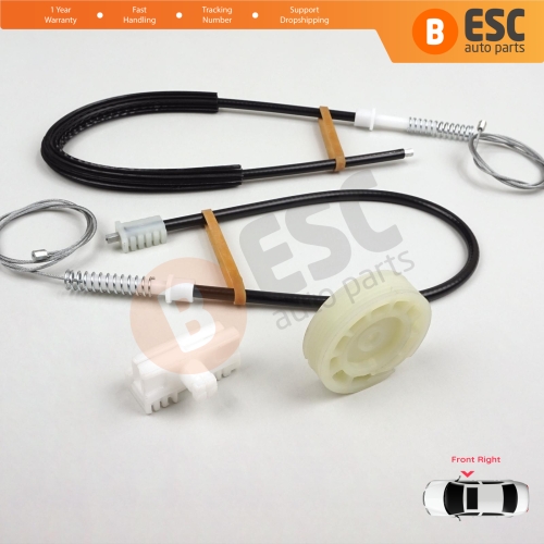 Window Regulator Repair Kit Front Right for Peugeot 106 MK1 MK2 1A 1C 1S 1991-2005 5-Door 9222G9