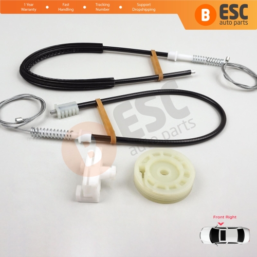 Window Regulator Repair Kit Front Right for Peugeot 106 MK1 MK2 1A 1C 1S 1991-2005 5-Door 9222G9