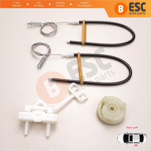 Power Window Regulator Repair Kit Rear Left for Fiat Abarth Punto Grande Evo MK3 199 2005-2024 5-Door 51723328