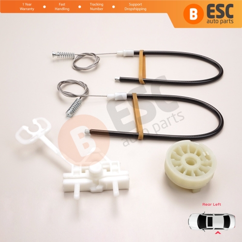 Power Window Regulator Repair Kit Rear Left for Fiat Abarth Punto Grande Evo MK3 199 2005-2024 5-Door 51723328