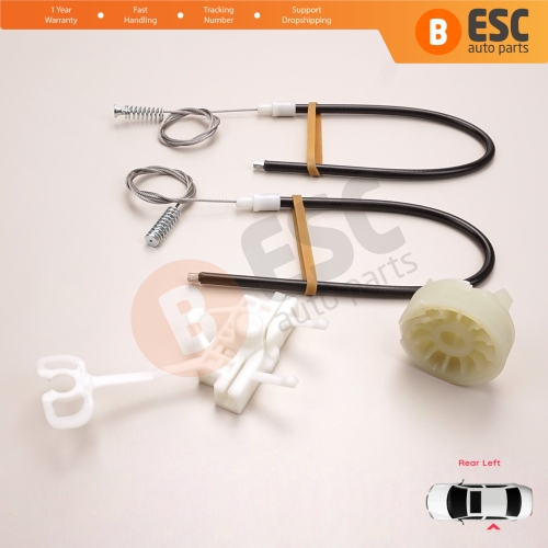 Power Window Regulator Repair Kit Rear Left for Fiat Abarth Punto Grande Evo MK3 199 2005-2024 5-Door 51723328