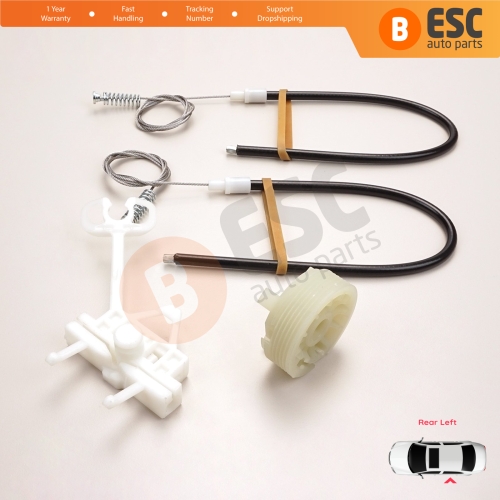 Power Window Regulator Repair Kit Rear Left for Fiat Abarth Punto Grande Evo MK3 199 2005-2024 5-Door 51723328