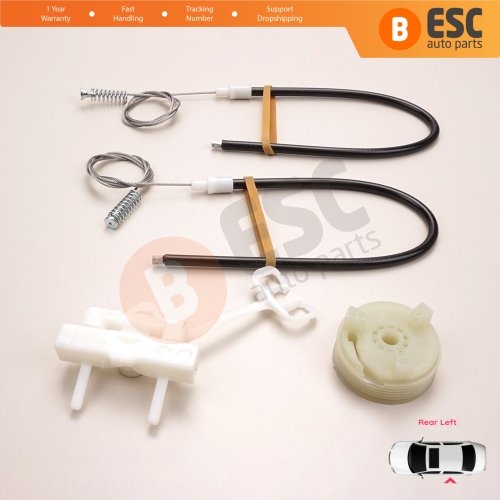 Power Window Regulator Repair Kit Rear Left for Fiat Abarth Punto Grande Evo MK3 199 2005-2024 5-Door 51723328