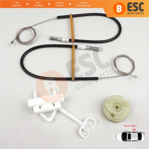 Power Window Regulator Repair Kit Rear Right for Fiat Abarth Punto Grande Evo MK3 199 2005-2024 5-Door 51723327