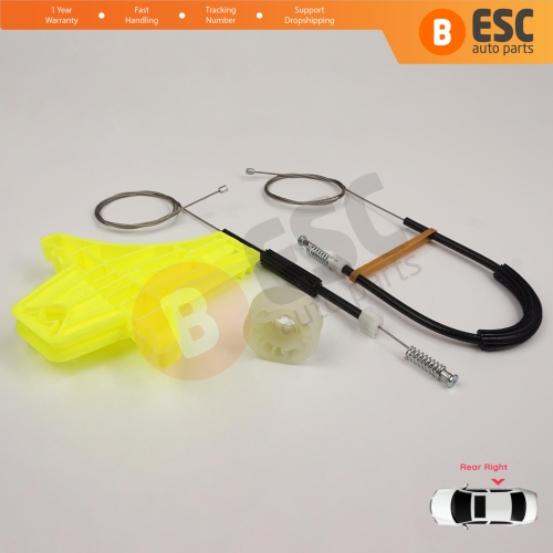 Window Regulator Repair Kit Rear Right for VW Amarok MK1 2H 2010-2022 4-Door Pickup 2H7839402