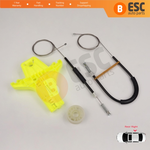 Window Regulator Repair Kit Rear Right for VW Amarok MK1 2H 2010-2022 4-Door Pickup 2H7839402