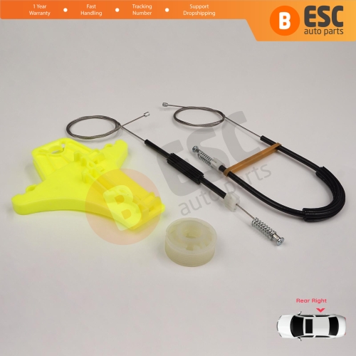 Window Regulator Repair Kit Rear Right for VW Amarok MK1 2H 2010-2022 4-Door Pickup 2H7839402