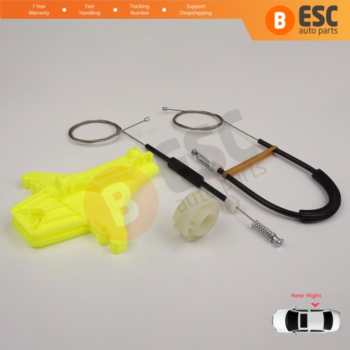 Window Regulator Repair Kit Rear Right for VW Amarok MK1 2H 2010-2022 4-Door Pickup 2H7839402