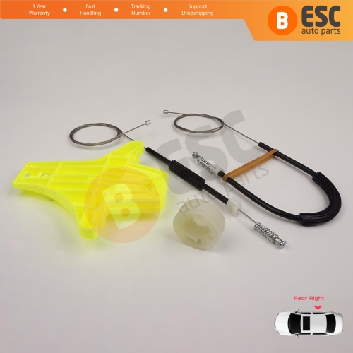 Window Regulator Repair Kit Rear Right for VW Amarok MK1 2H 2010-2022 4-Door Pickup 2H7839402