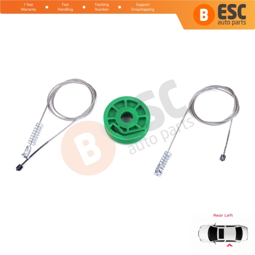 Power Window Regulator Repair Set Rear Left Door for Audi A4 S4 RS4 B5 8D 8D2 8D5 1994-2002 4/5 Door 8D0839461