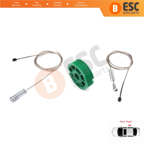 Power Window Regulator Repair Set Rear Right Door for Audi A4 S4 RS4 B5 8D 8D2 8D5 1994-2002 4/5 Door 8D0839462