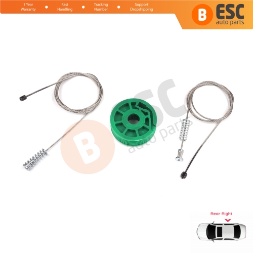 Power Window Regulator Repair Set Rear Right Door for Audi A4 S4 RS4 B5 8D 8D2 8D5 1994-2002 4/5 Door 8D0839462