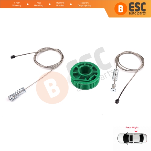 Power Window Regulator Repair Set Rear Right Door for Audi A4 S4 RS4 B5 8D 8D2 8D5 1994-2002 4/5 Door 8D0839462