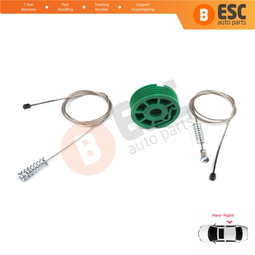 Power Window Regulator Repair Set Rear Right Door for Audi A4 S4 RS4 B5 8D 8D2 8D5 1994-2002 4/5 Door 8D0839462