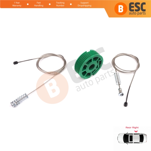 Power Window Regulator Repair Set Rear Right Door for Audi A4 S4 RS4 B5 8D 8D2 8D5 1994-2002 4/5 Door 8D0839462