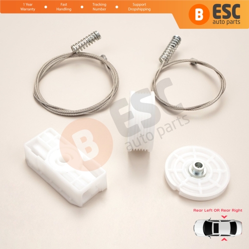 Rear Quarter Window Regulator Repair Kit for Porsche Carrera 911 (996) 1997-2005 2-Door 99662411103 99662411203