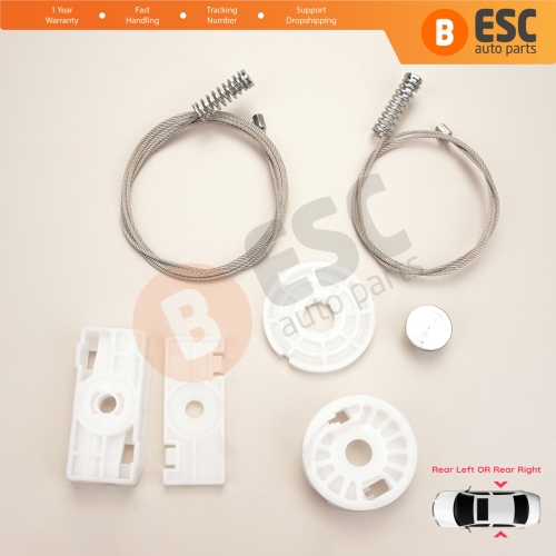 Rear Quarter Window Regulator Repair Kit for Porsche Carrera 911 (996) 1997-2005 2-Door 99662411103 99662411203