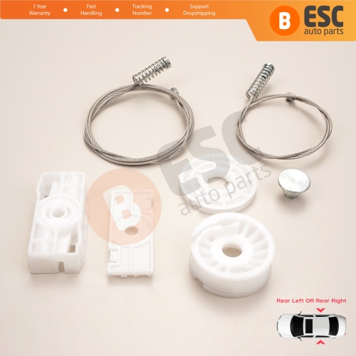 Rear Quarter Window Regulator Repair Kit for Porsche Carrera 911 (996) 1997-2005 2-Door 99662411103 99662411203