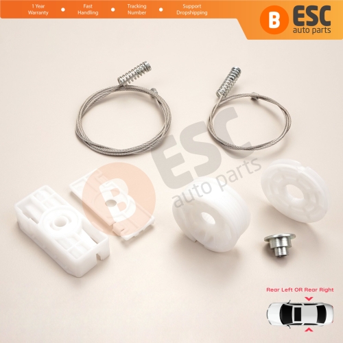 Rear Quarter Window Regulator Repair Kit for Porsche Carrera 911 (996) 1997-2005 2-Door 99662411103 99662411203