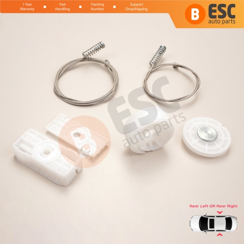 Rear Quarter Window Regulator Repair Kit for Porsche Carrera 911 (996) 1997-2005 2-Door 99662411103 99662411203