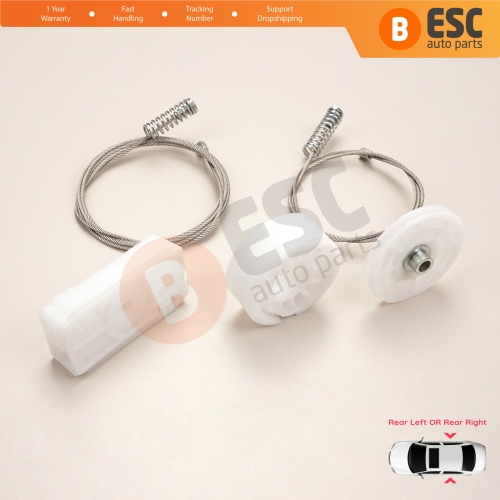 Rear Quarter Window Regulator Repair Kit for Porsche Carrera 911 (996) 1997-2005 2-Door 99662411103 99662411203