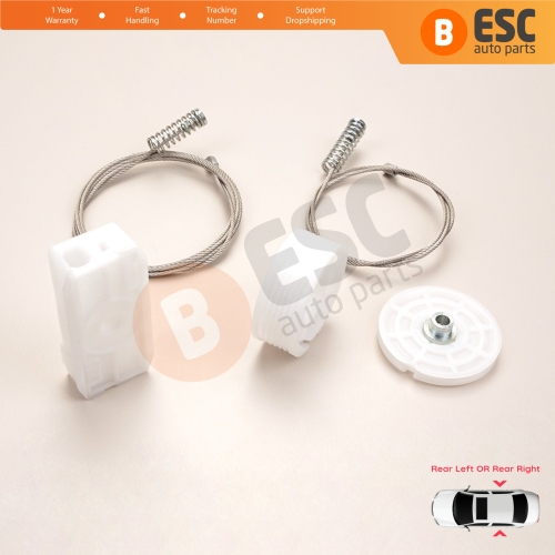 Rear Quarter Window Regulator Repair Kit for Porsche Carrera 911 (996) 1997-2005 2-Door 99662411103 99662411203