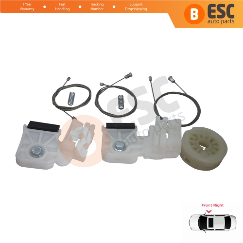 Power Window Regulator Repair Kit Front Right for Hyundai Elantra HD 2005-2011 Sonata NF 2005-2008 824812H000
