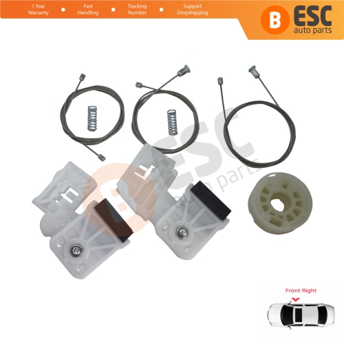 Power Window Regulator Repair Kit Front Right for Hyundai Elantra HD 2005-2011 Sonata NF 2005-2008 824812H000