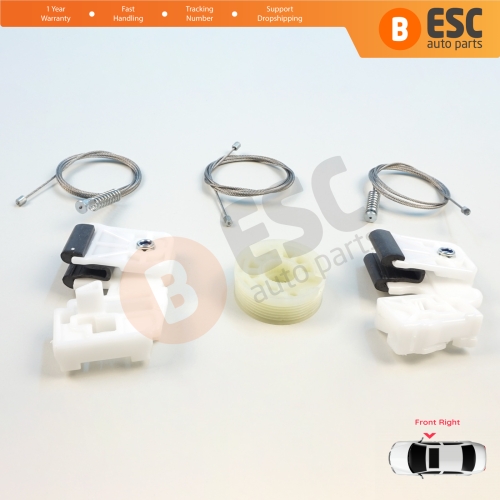 Power Window Regulator Repair Kit Front Right for Hyundai Elantra HD 2005-2011 Sonata NF 2005-2008 824812H000