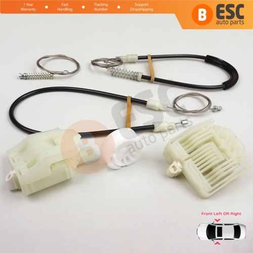 Window Regulator Repair Set Front Left or Right for BMW 3 Series E90 E91 2004-2012 4/5 Door 51337140587 51337140588