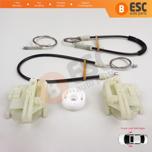 Window Regulator Repair Set Front Left or Right for BMW 3 Series E90 E91 2004-2012 4/5 Door 51337140587 51337140588