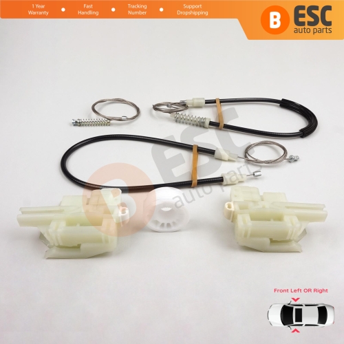 Window Regulator Repair Set Front Left or Right for BMW 3 Series E90 E91 2004-2012 4/5 Door 51337140587 51337140588