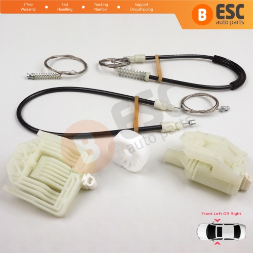 Window Regulator Repair Set Front Left or Right for BMW 3 Series E90 E91 2004-2012 4/5 Door 51337140587 51337140588