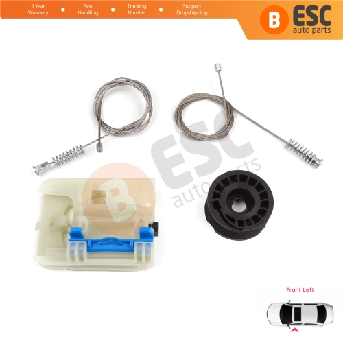 Power Window Regulator Repair Kit Front Left for Fiat Tipo MK2 356 357 Egea 2015-On 4/5 Door 52072857