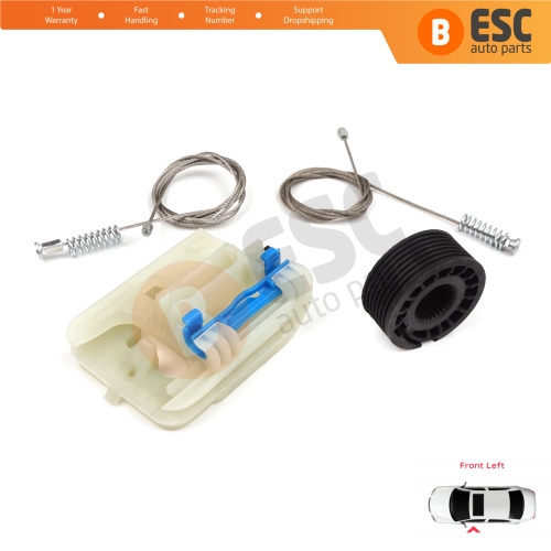 Power Window Regulator Repair Kit Front Left for Fiat Tipo MK2 356 357 Egea 2015-On 4/5 Door 52072857