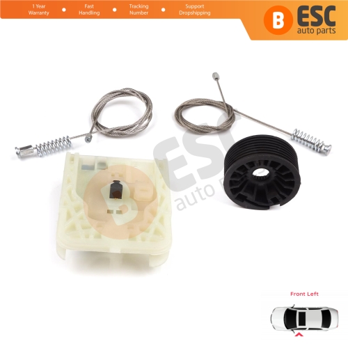 Power Window Regulator Repair Kit Front Left for Fiat Tipo MK2 356 357 Egea 2015-On 4/5 Door 52072857