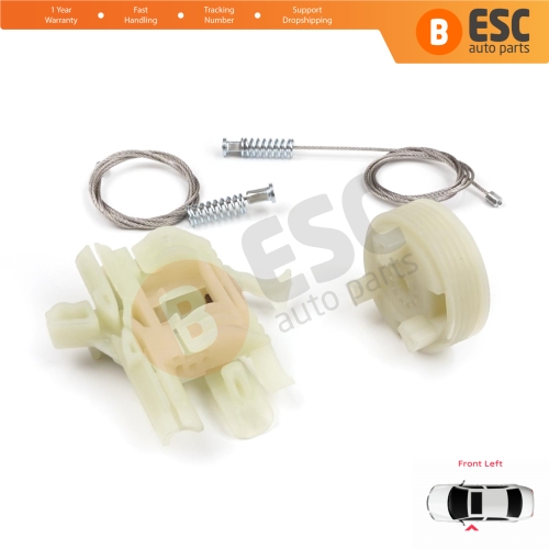 Power Window Regulator Repair Kit Front Left for Fiat 500 2007-On 2/3 Door Hatchback Cabrio Convertible 68070267AD