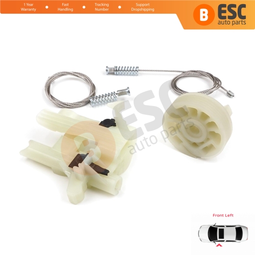 Power Window Regulator Repair Kit Front Left for Fiat 500 2007-On 2/3 Door Hatchback Cabrio Convertible 68070267AD