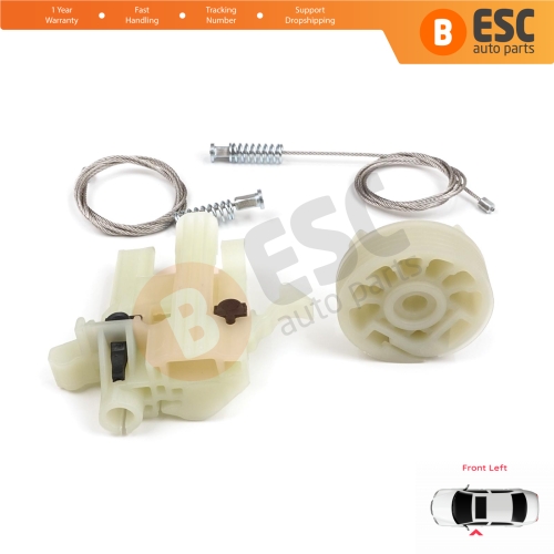 Power Window Regulator Repair Kit Front Left for Fiat 500 2007-On 2/3 Door Hatchback Cabrio Convertible 68070267AD