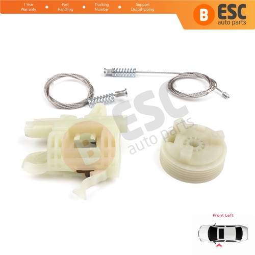 Power Window Regulator Repair Kit Front Left for Fiat 500 2007-On 2/3 Door Hatchback Cabrio Convertible 68070267AD