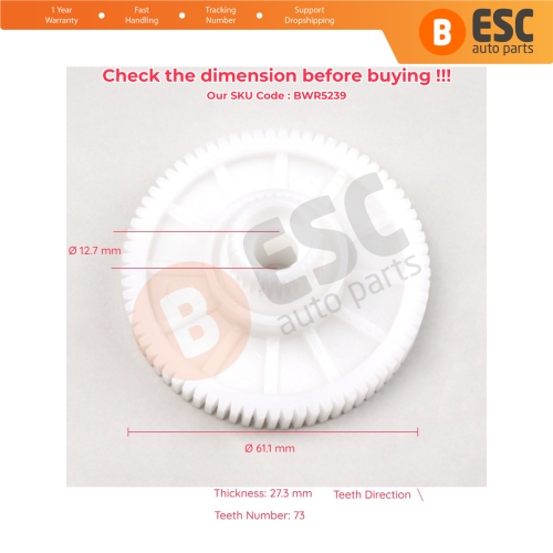 Window Regulator Motor Gear for BMW E38 7 Series 740 750 745