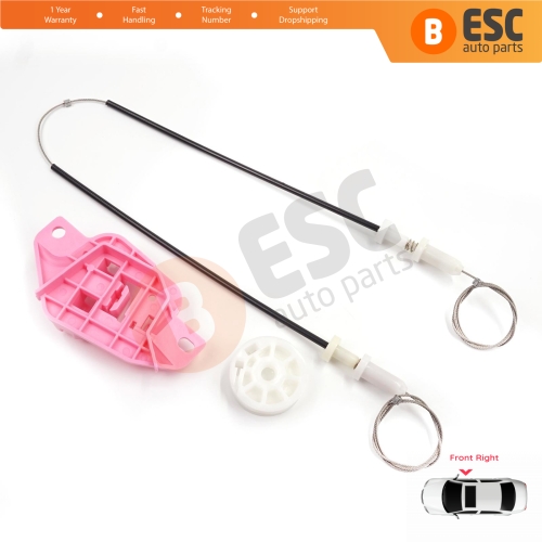 Power Window Regulator Repair Kit Front Right for Hyundai Starex H-1 Grand MK2 TQ 2007–2024 824044H010