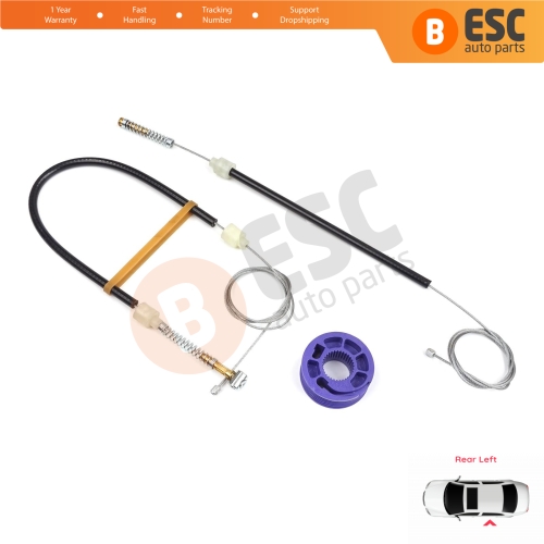 Window Regulator Repair Kit Rear Left for VW Phaeton 3D MK1 2002-2016 SWB Short Wheelbase 3D4839755