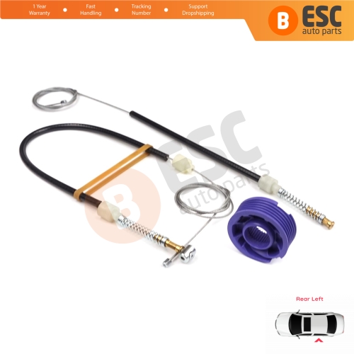 Window Regulator Repair Kit Rear Left for VW Phaeton 3D MK1 2002-2016 SWB Short Wheelbase 3D4839755