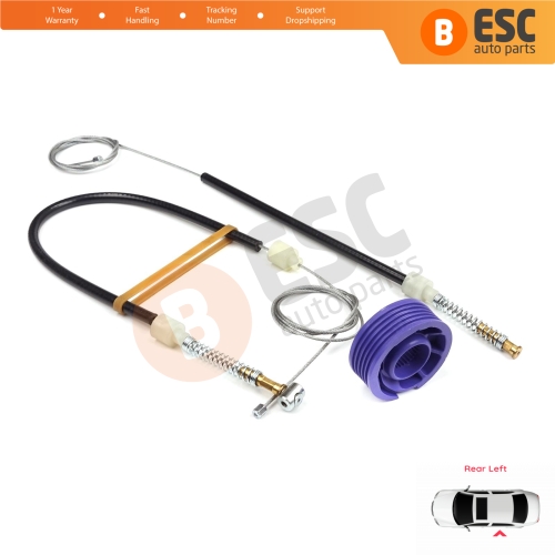 Window Regulator Repair Kit Rear Left for VW Phaeton 3D MK1 2002-2016 SWB Short Wheelbase 3D4839755